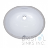 B600-W VITREOUS CHINA OVAL UNDERMOUNT BATHROOM SINK